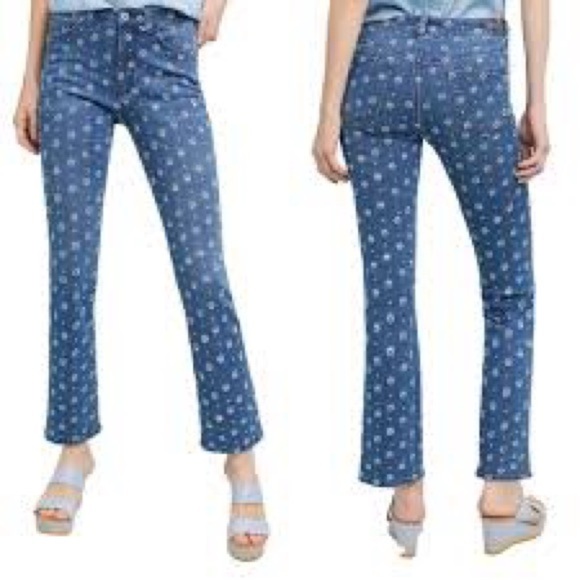 Pilcro Anthropologie Embroidered High-Rise Bootcut Denim Jeans Size 27 - Picture 7 of 7